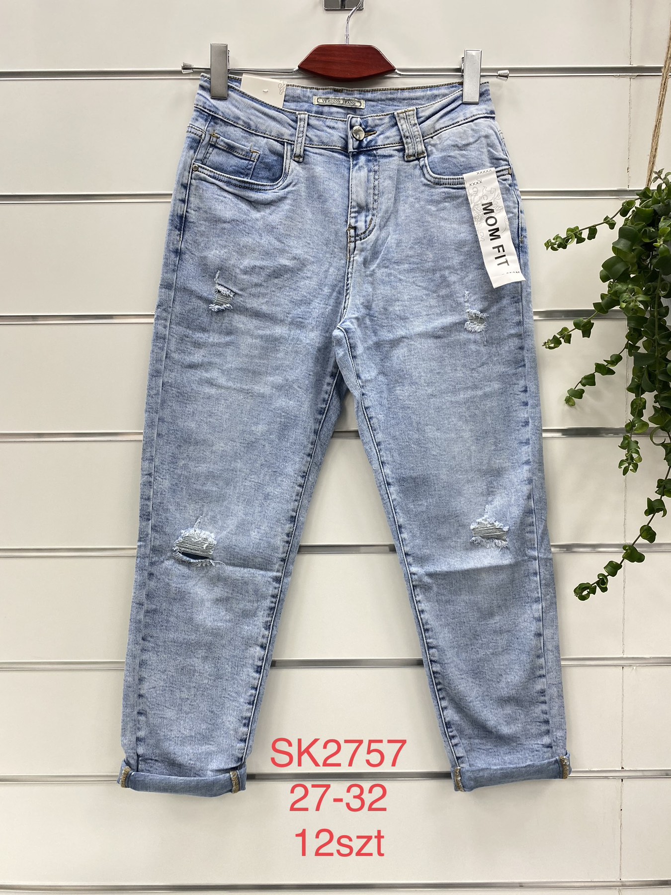 Spodnie  damskie jeansy Roz 27-32,  Paczka 12 szt