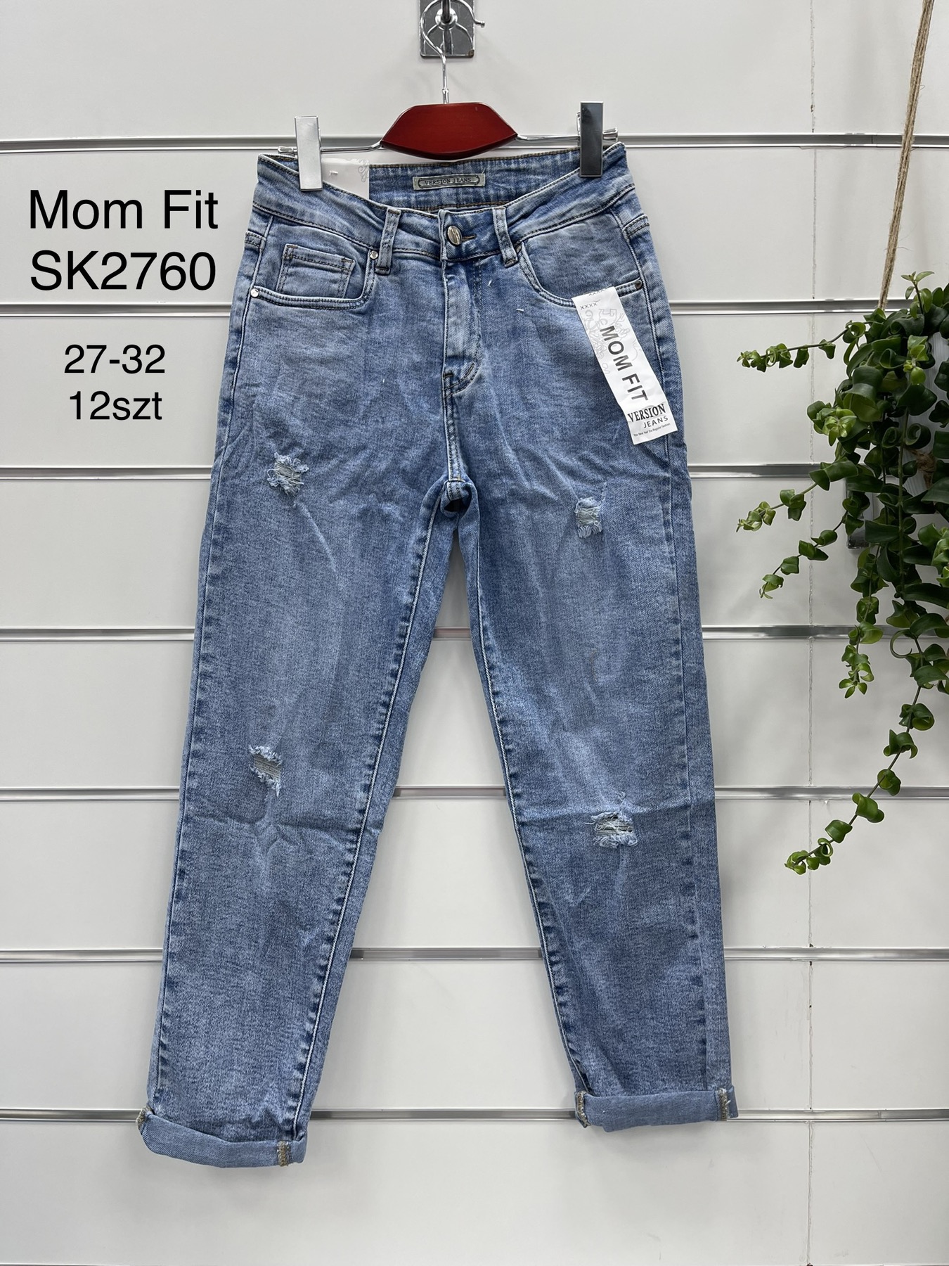 Spodnie  damskie jeans Roz 28-33.  1 kolor . Paczka 12szt