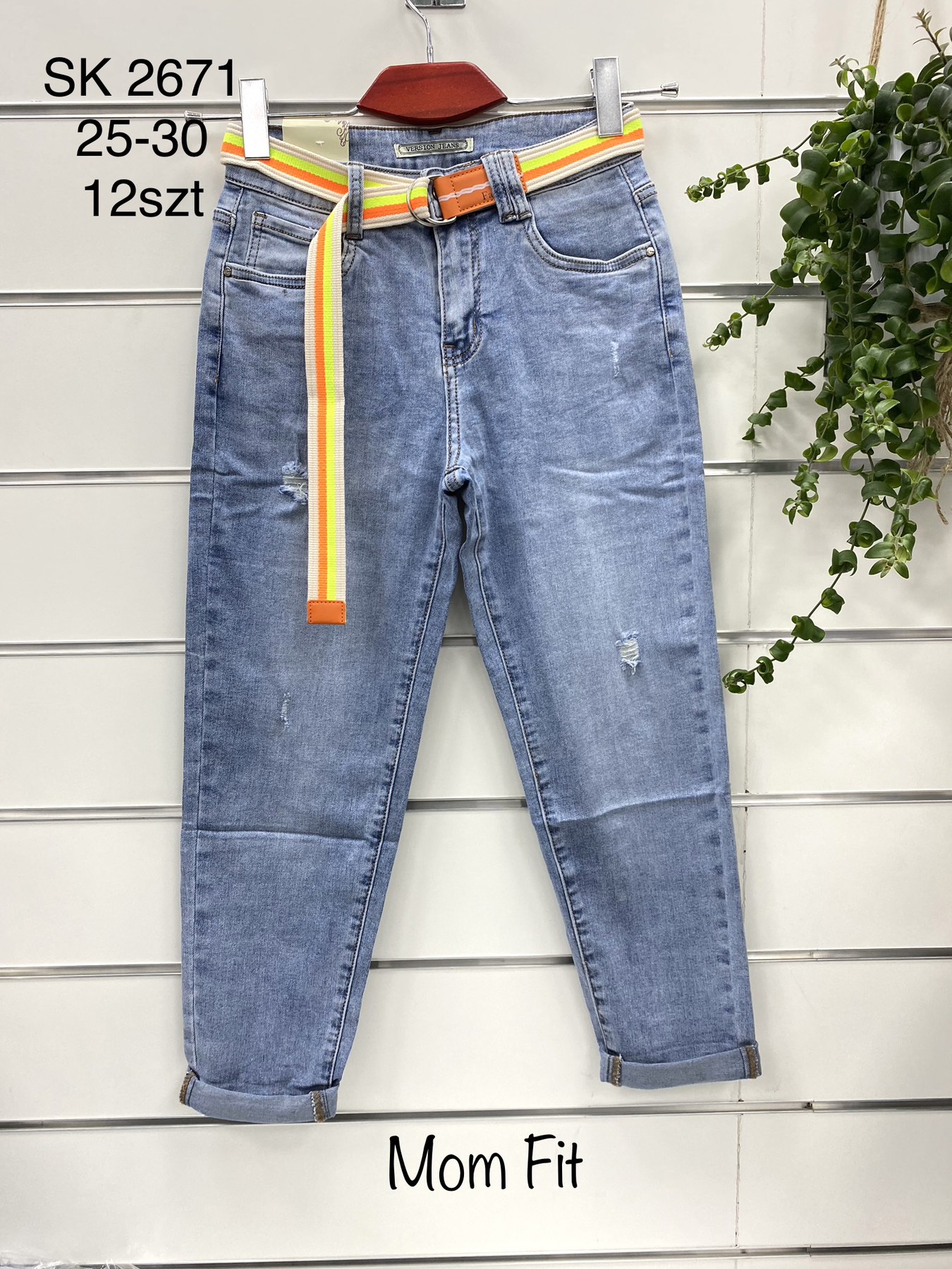 Spodnie damskie jeans Roz  27-32.  1 kolor . Paczka 12szt