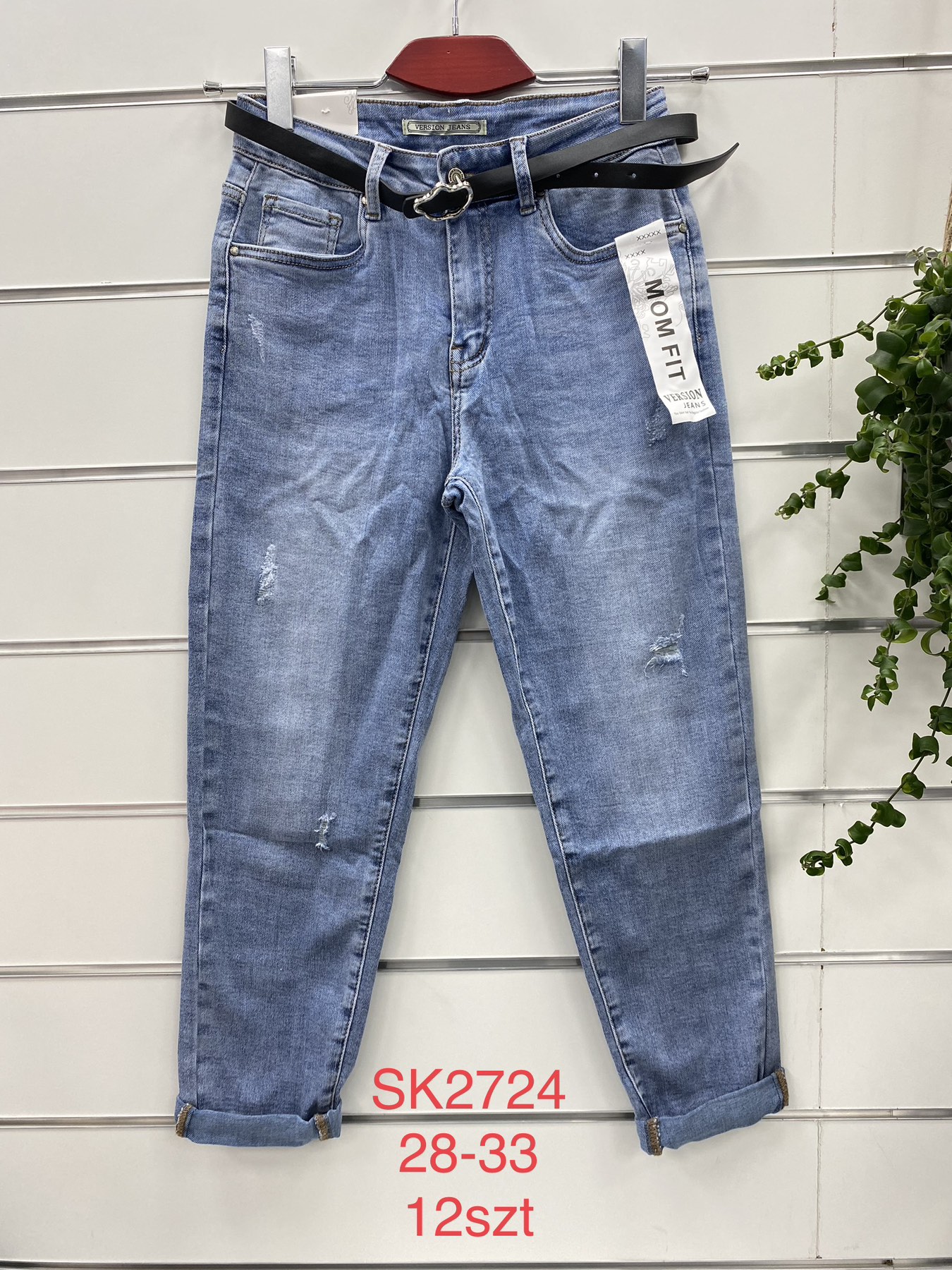 Spodnie damskie jeans Roz  28-33.  1 kolor . Paczka 12szt