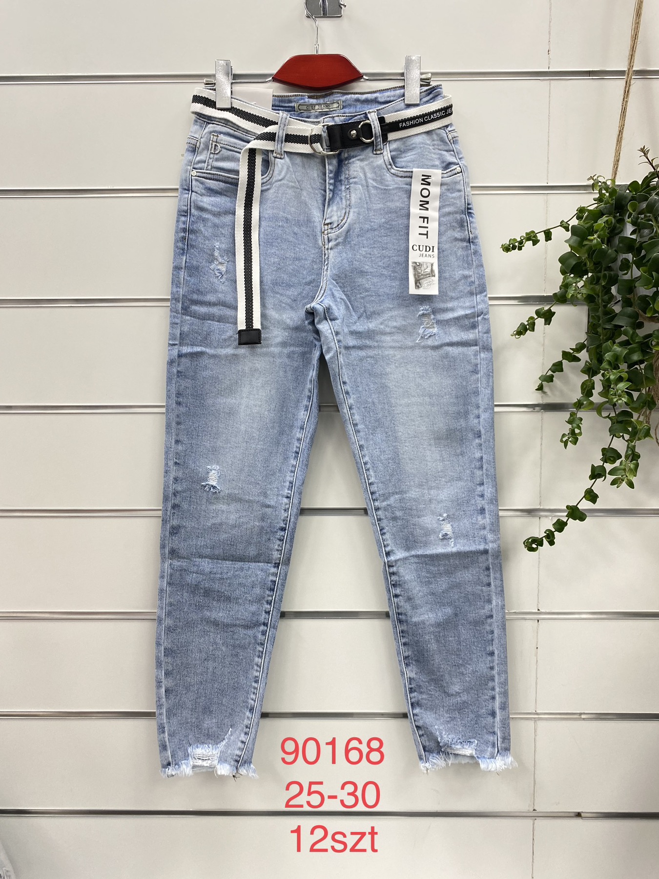 Spodnie damskie jeans Roz  25-30.  1 kolor . Paczka 12szt