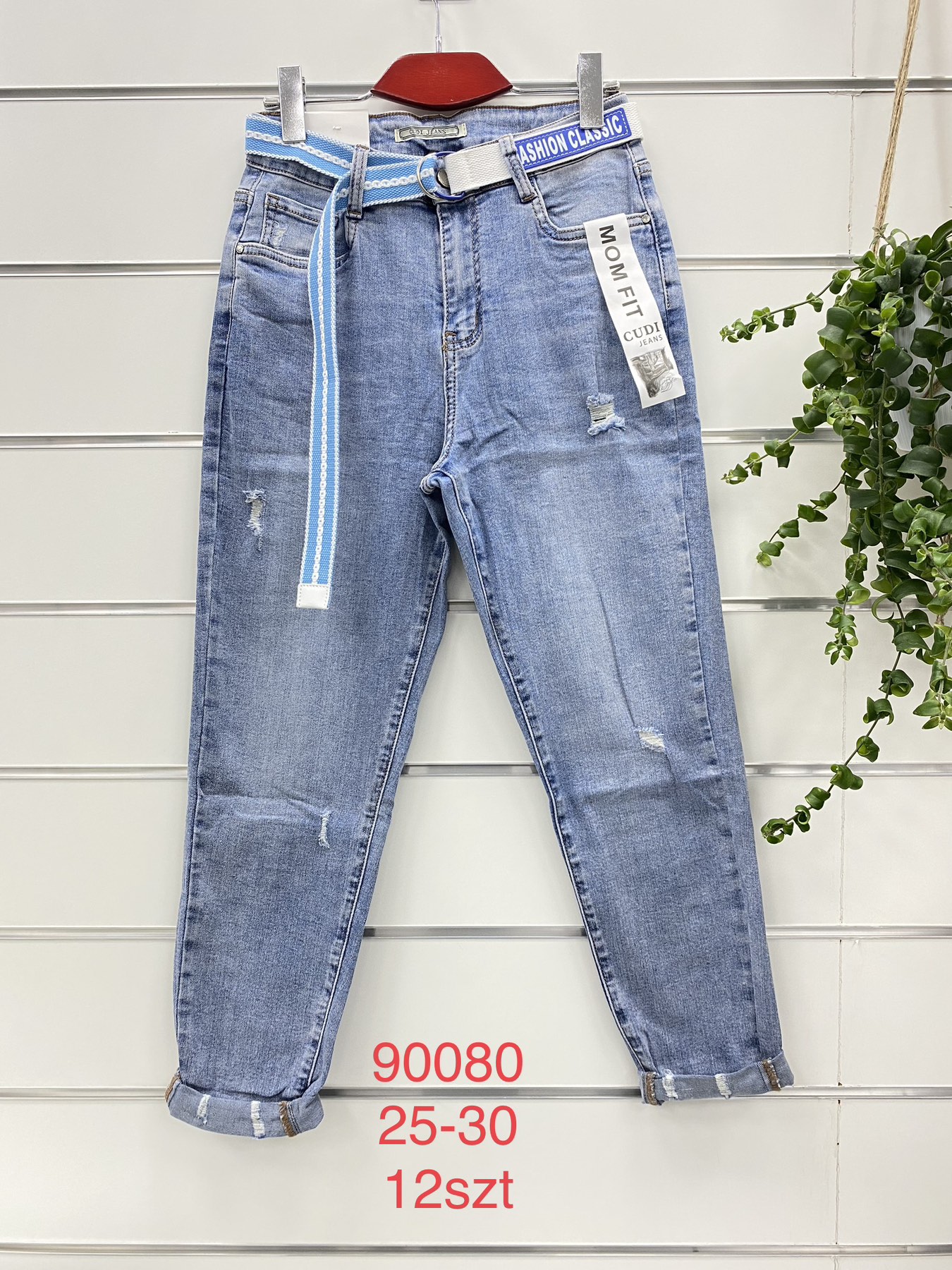 Spodnie  damskie jeansy Roz 25-30,  Paczka 12 szt
