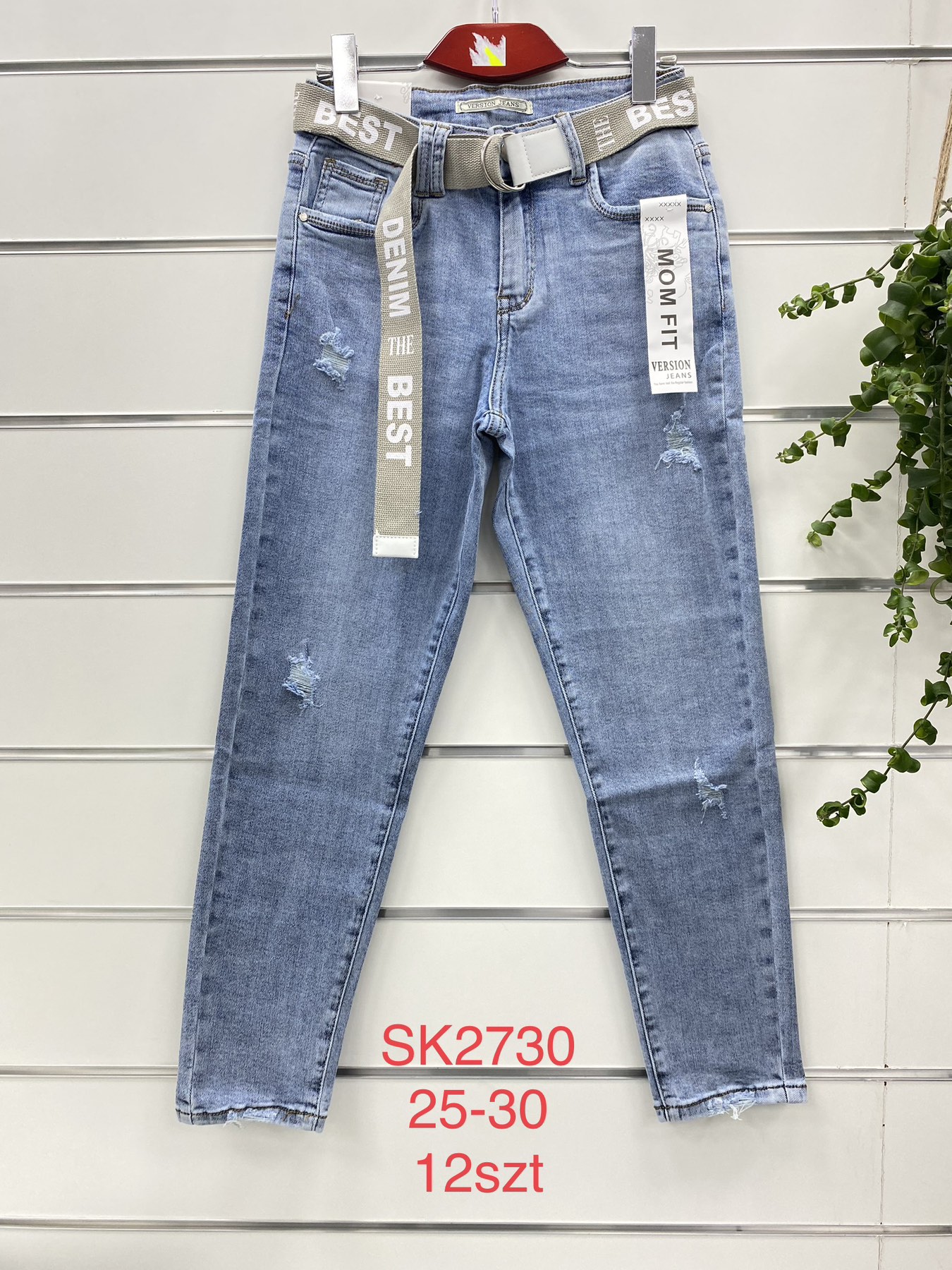 Spodnie  damskie jeansy Roz 25-30,  Paczka 12 szt