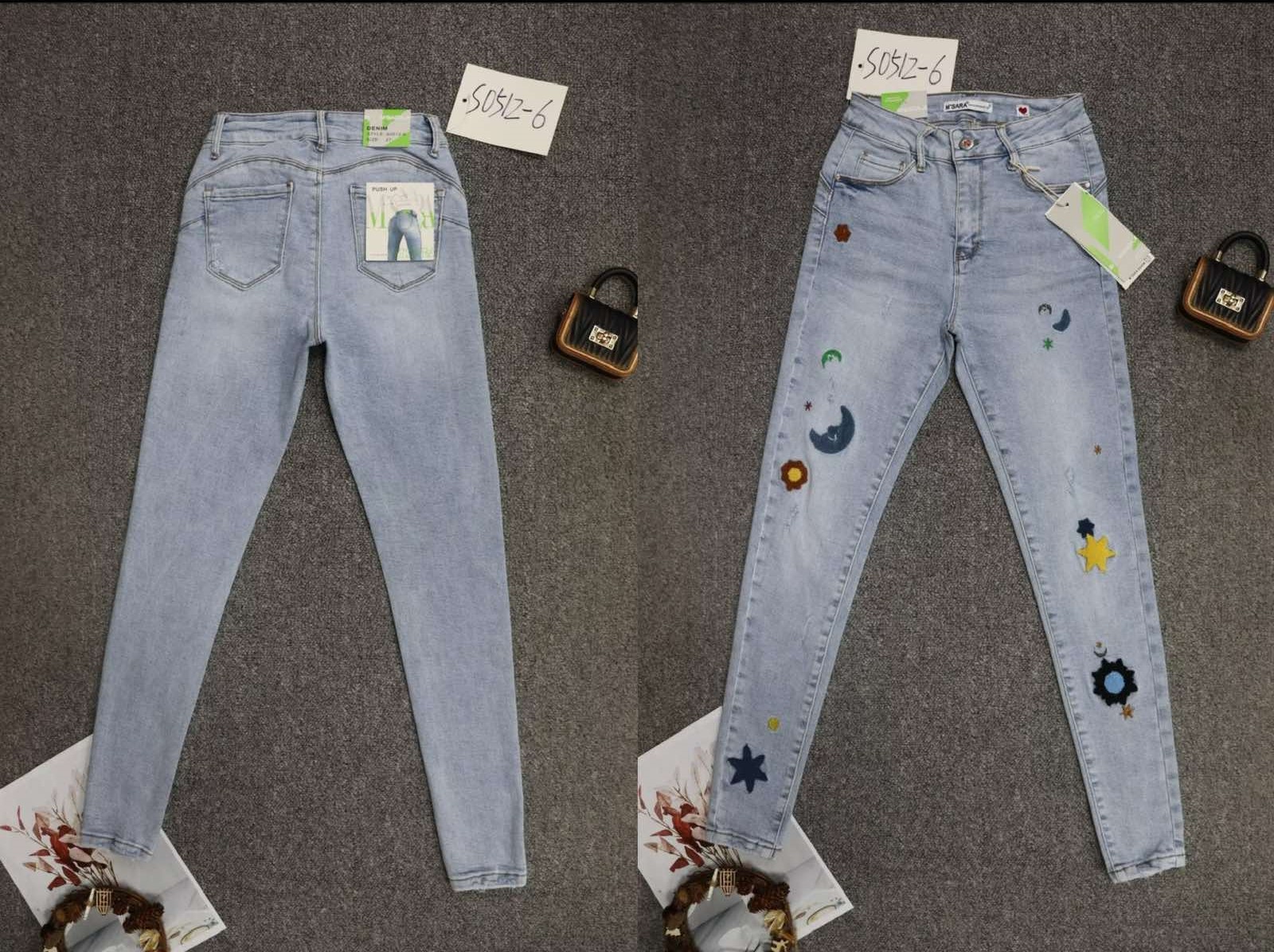 Spodnie damskie jeans Roz 34-42 .  Paczka 10szt