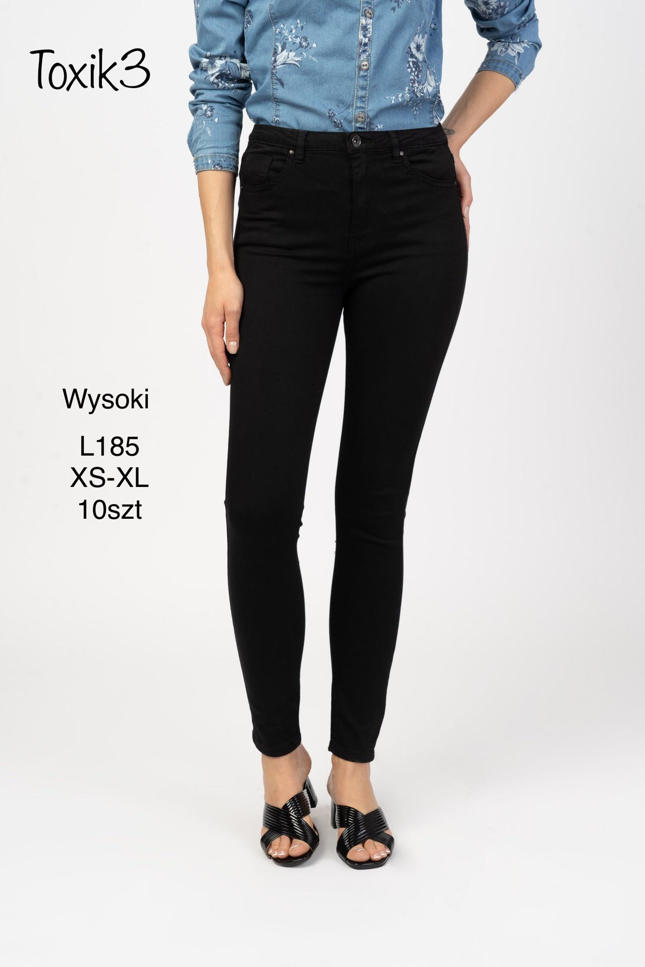 Spodnie damskie jeans Roz  XS-XL.  1 kolor . Paczka 10szt