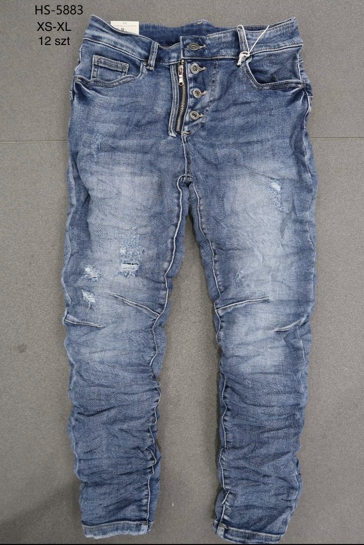 Spodnie damskie jeans Roz  34-42 .  1 kolor . Paczka 12szt