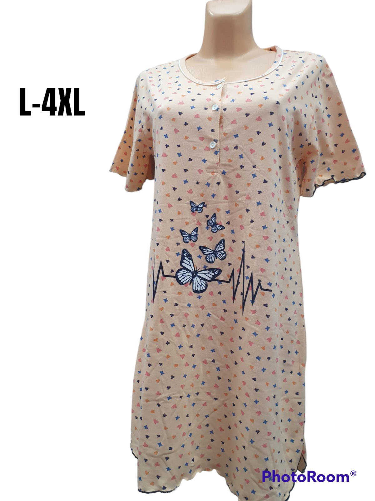 Koszula nocna damska Roz L-4XL, Mix kolor Paczka 12 szt
