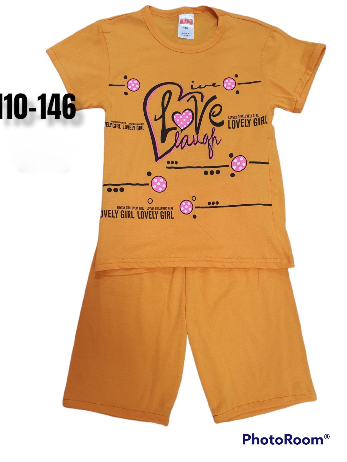Piżama dziewczęca Roz 110-146, Mix kolor Paczka 12 szt