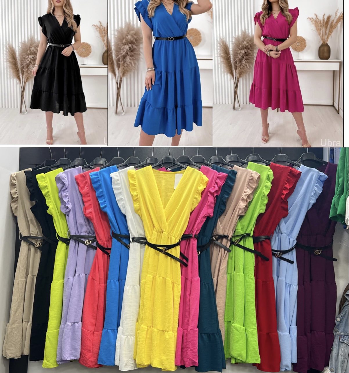 Sukienka  damska (Włoskie produkt) Roz S-2XL.1 kolor Paczka 5 szt