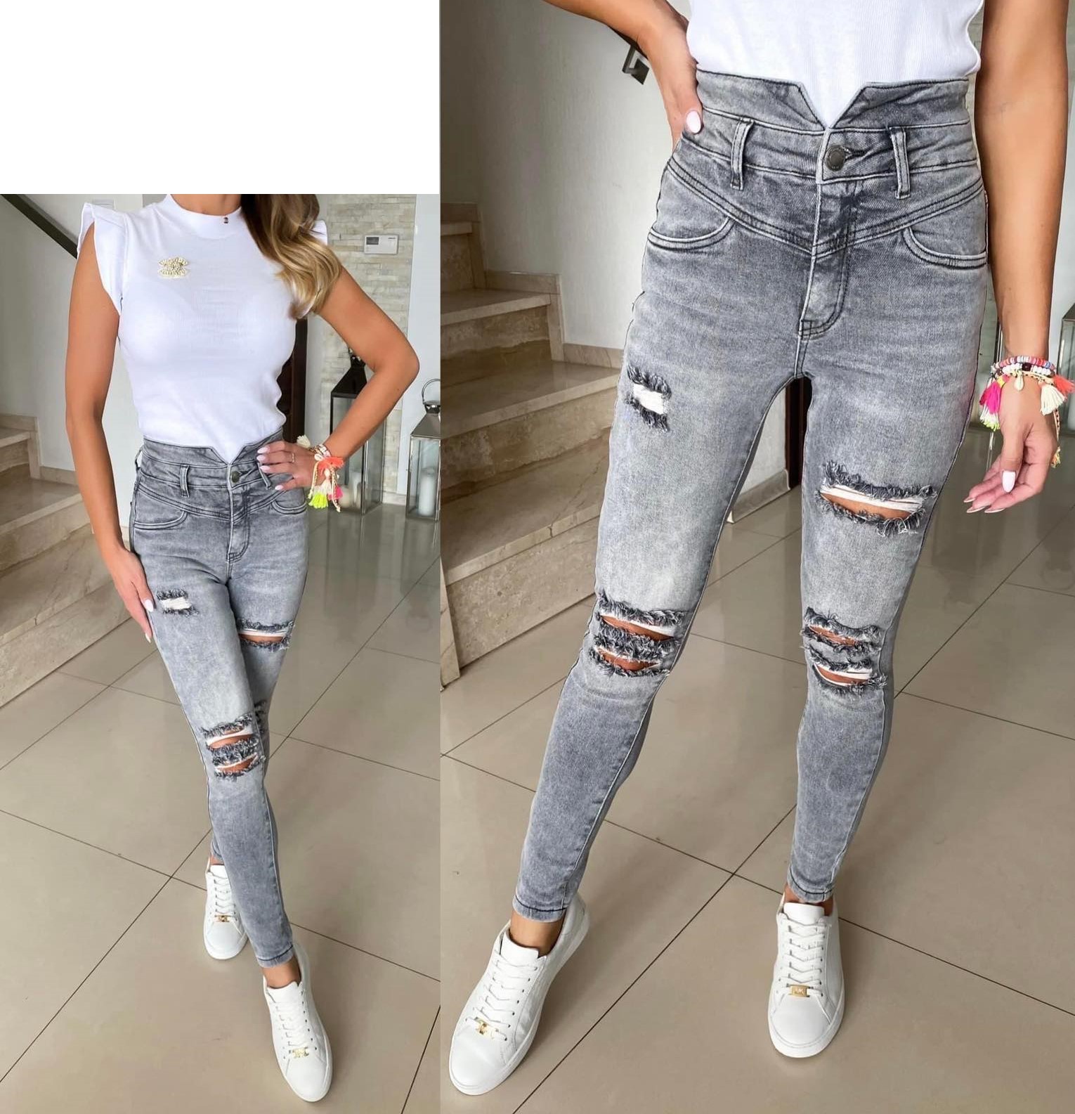 Spodnie damskie jeans Roz  34-42 .  1 kolor . Paczka 10szt