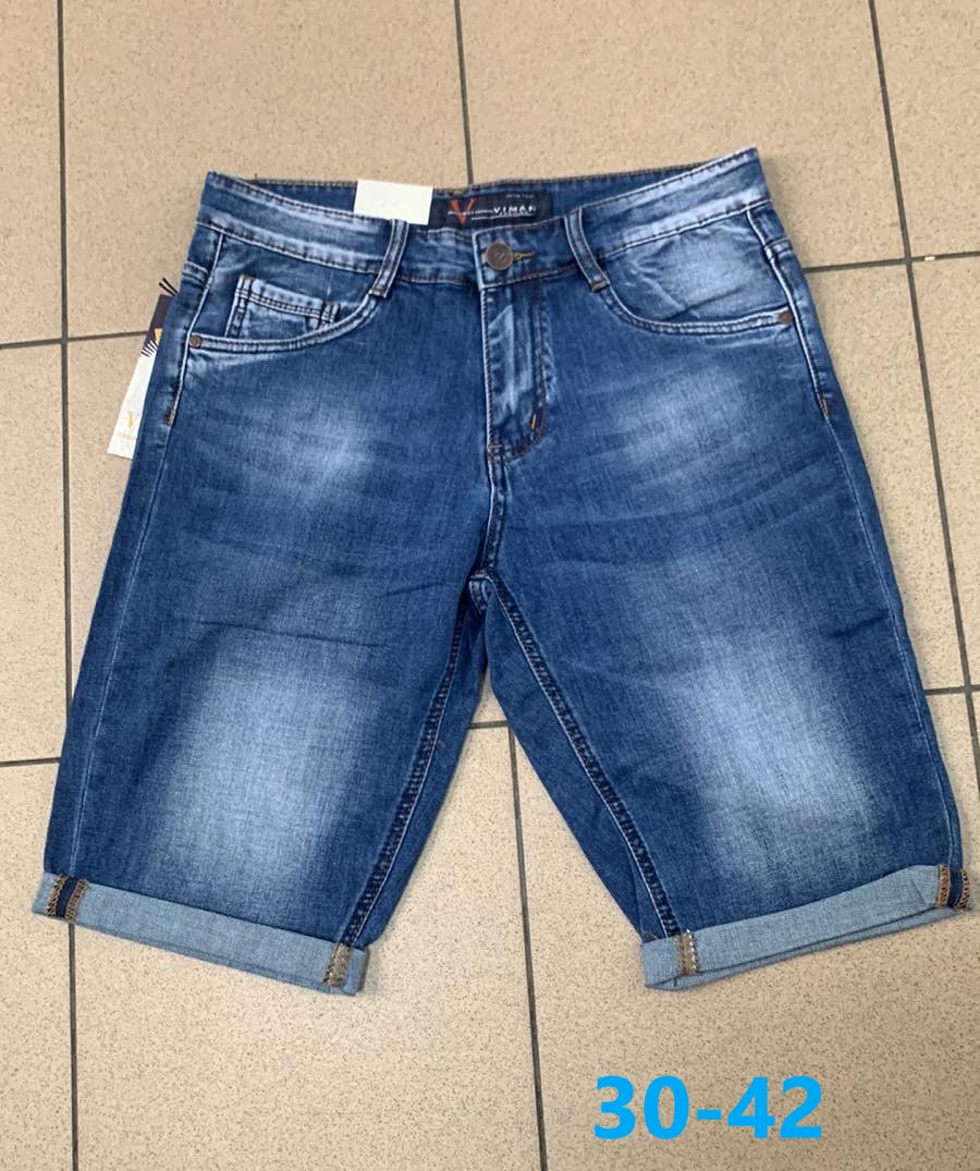 Spodenki męskie  jeans roz 30-42, 1 kolor paczka 12 szt