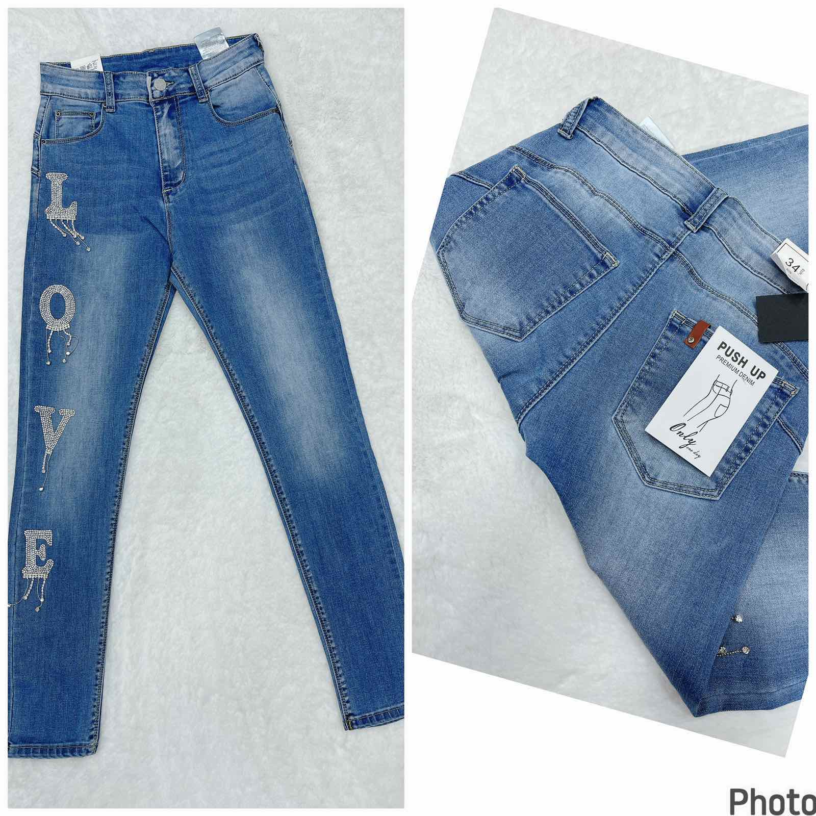 Spodnie  damskie jeans Roz  34-42  1 kolor . Paczka 10szt