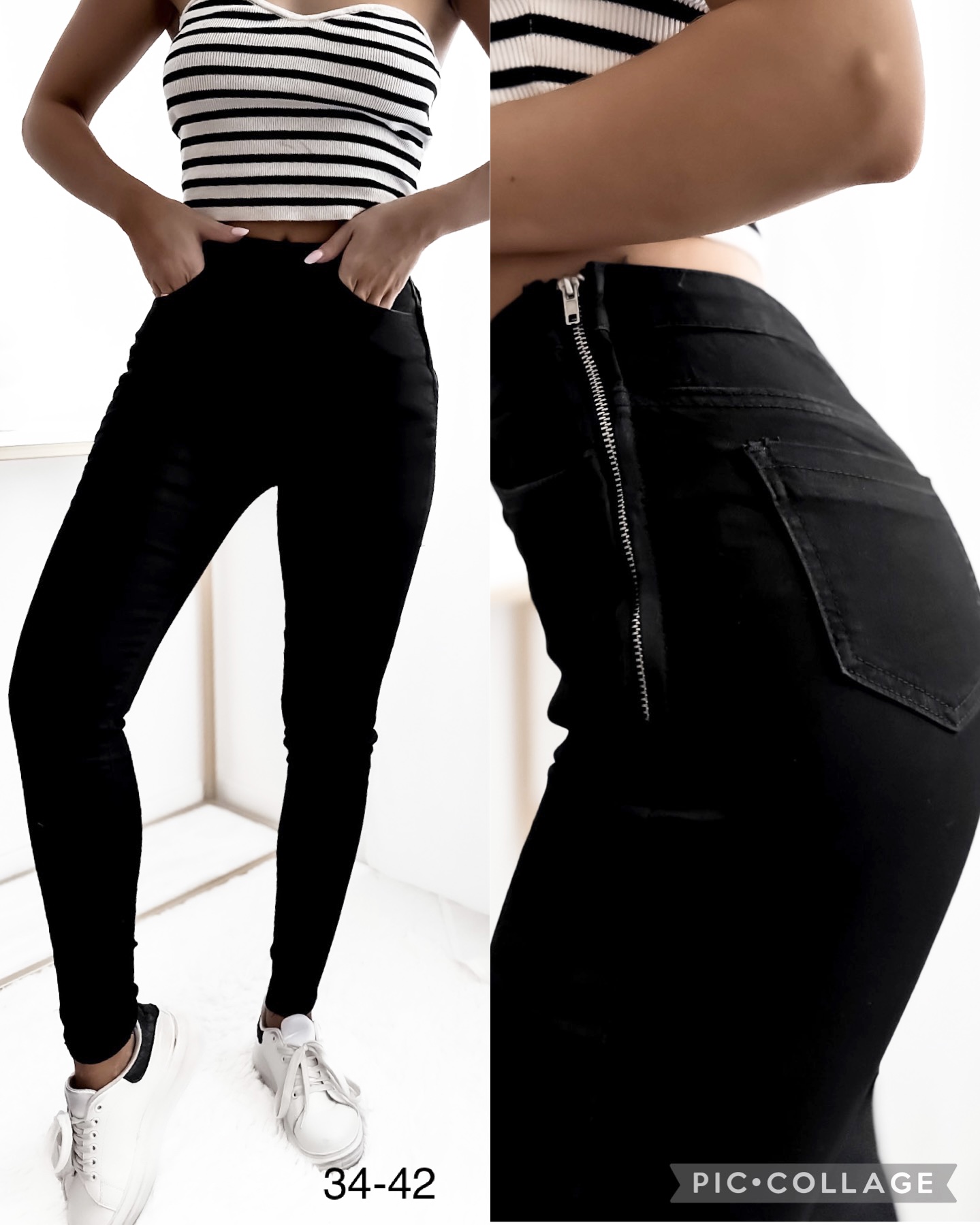 Spodnie damskie jeans Roz  384-42 .  1 kolor . Paczka 10szt