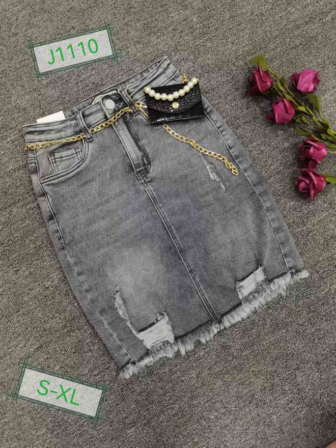 Spódnica damskie jeans Roz S-XL, 1 Kolor Paczka 10 szt