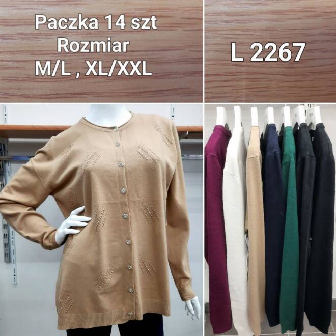 Swetry damskie Roz M/L-XL/2XL, Mix kolor Paczka 14 szt