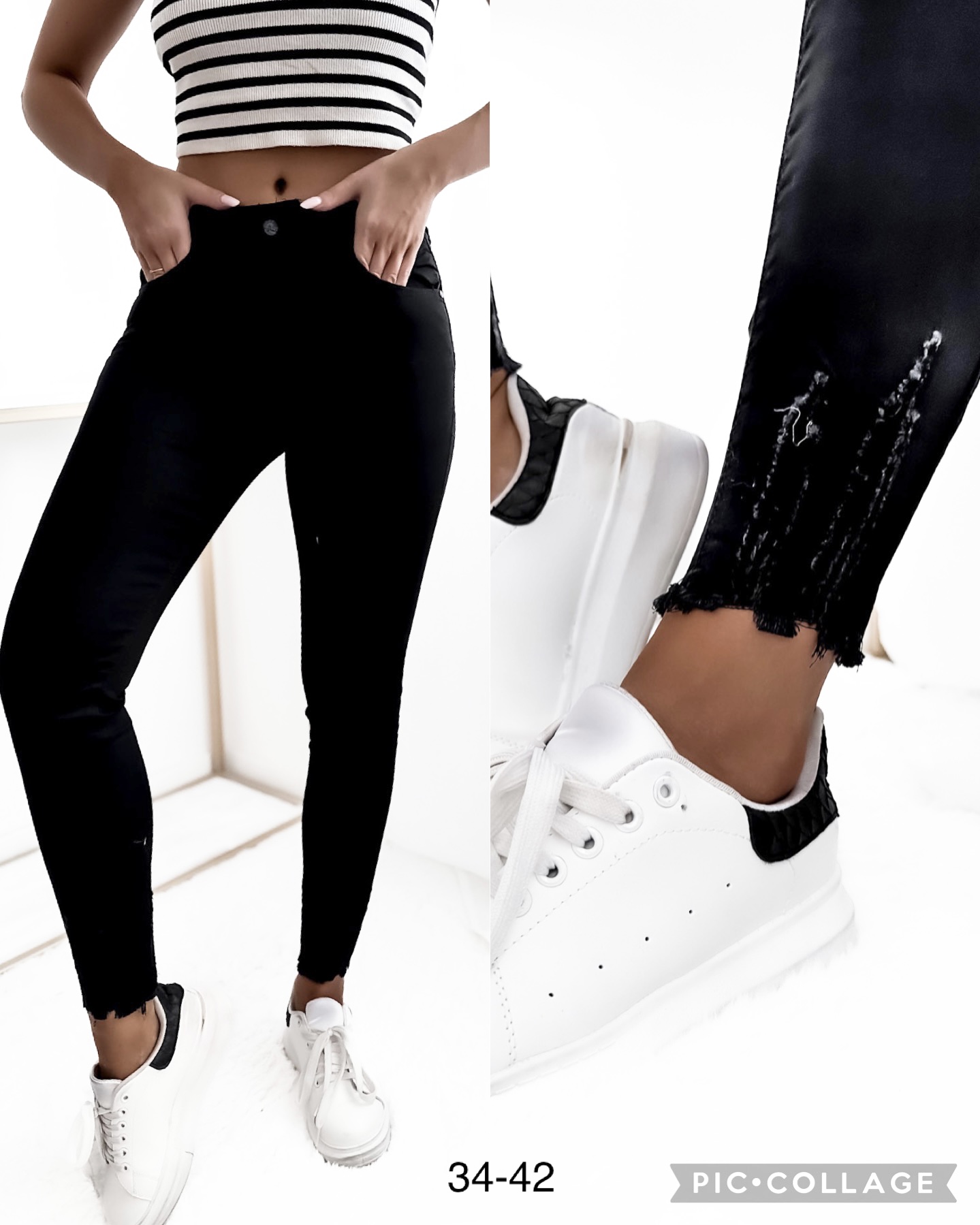 Spodnie damskie jeans Roz  34-42 .  1 kolor . Paczka 10szt