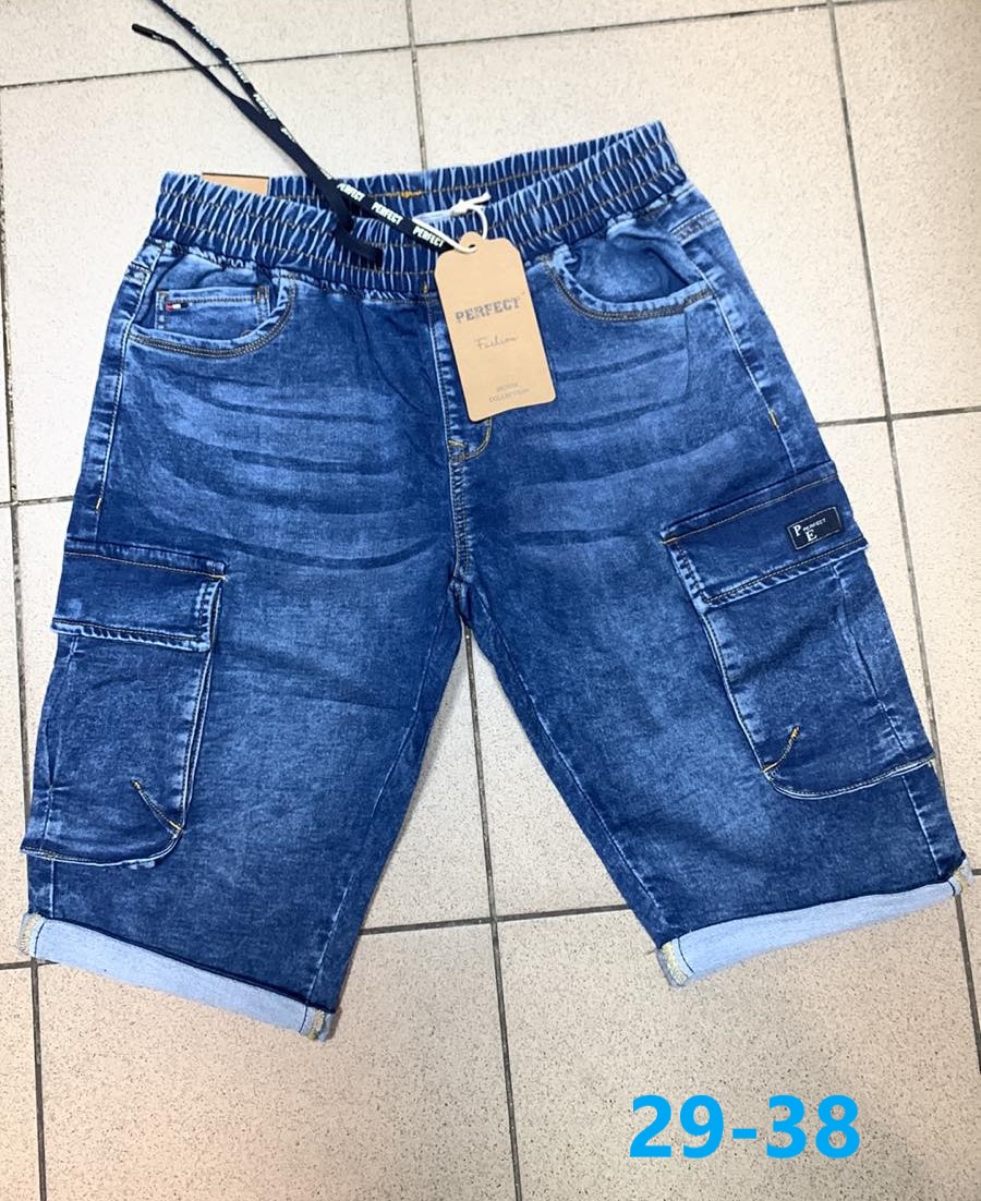 Spodenki męskie  jeans roz 29-38, 1 kolor paczka 10 szt