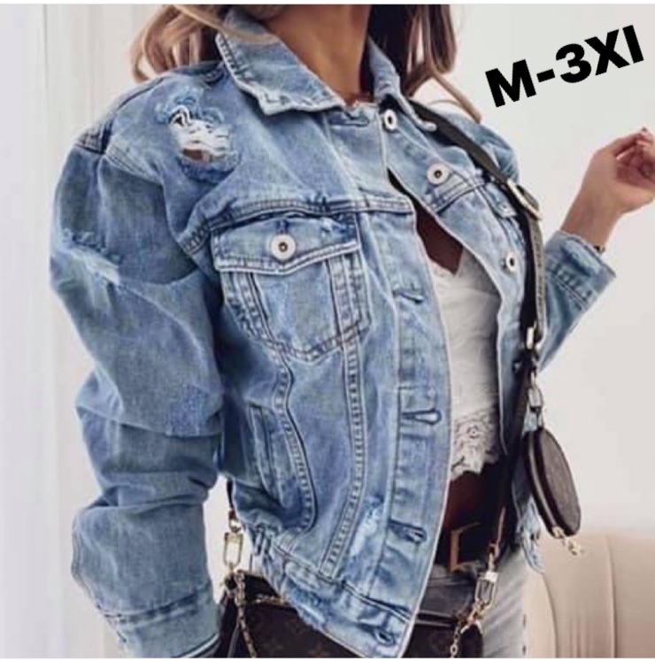 Kurtka  damskie jeans  Roz  M-3XL.  1 kolor . Paczka 10szt