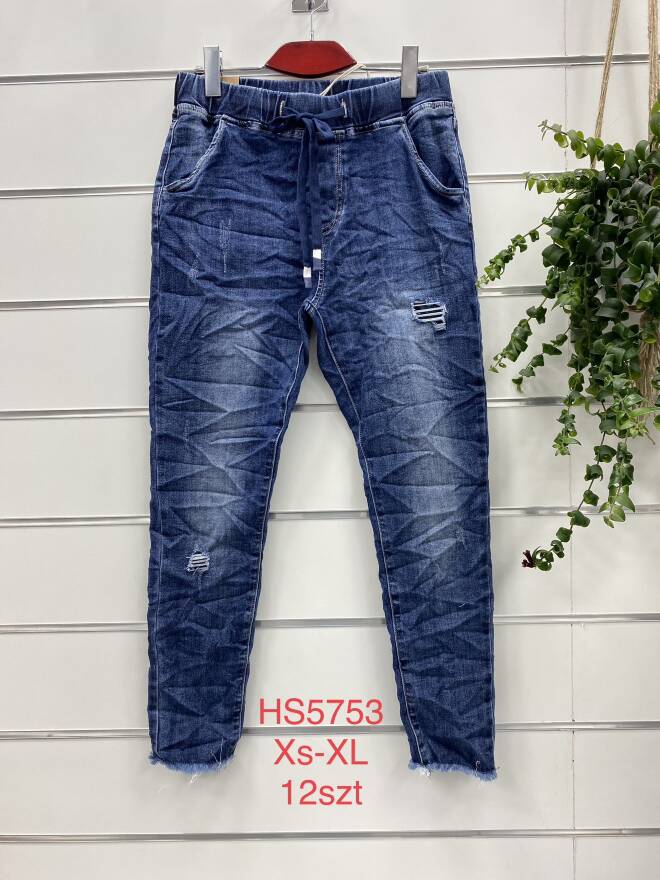 Jeansy Damskie Roz XS-XL, 1 Kolor Paczka 12 szt