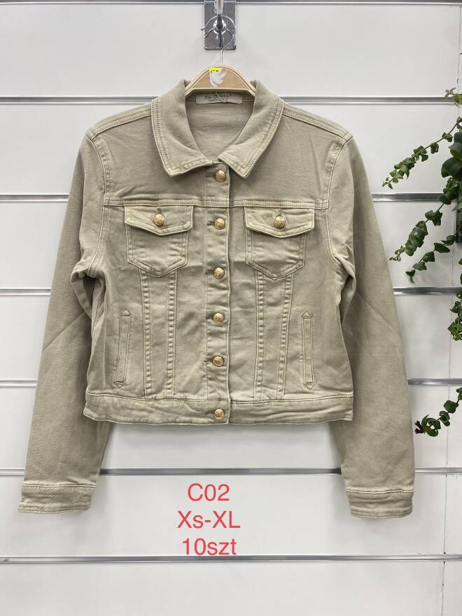 Kurtki damskie jeansy Roz XS-XL, Mix kolor Paczka 10 szt