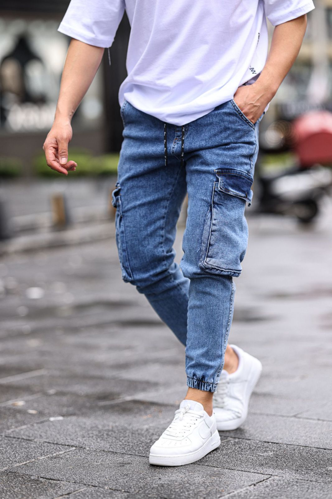 Spodnie męskie   jeans  Roz  30-38.  1 kolor . Paczka 8szt