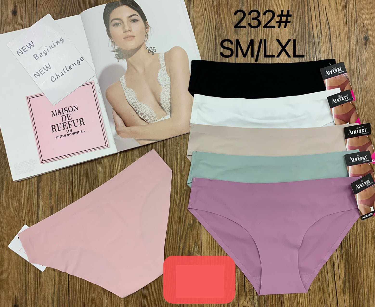 Majtki damskie roz S/M-L/XL. mix kolor paczka 24 szt