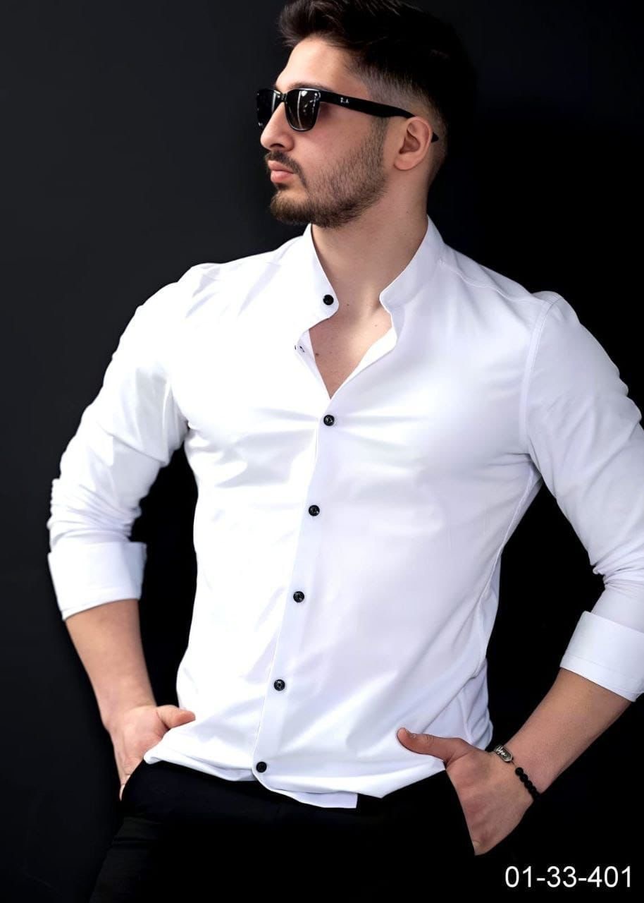 Koszula męska na krótki rękaw ( turecka produkt) Roz S-2XL , 1 kolor Paczka 6 szt 