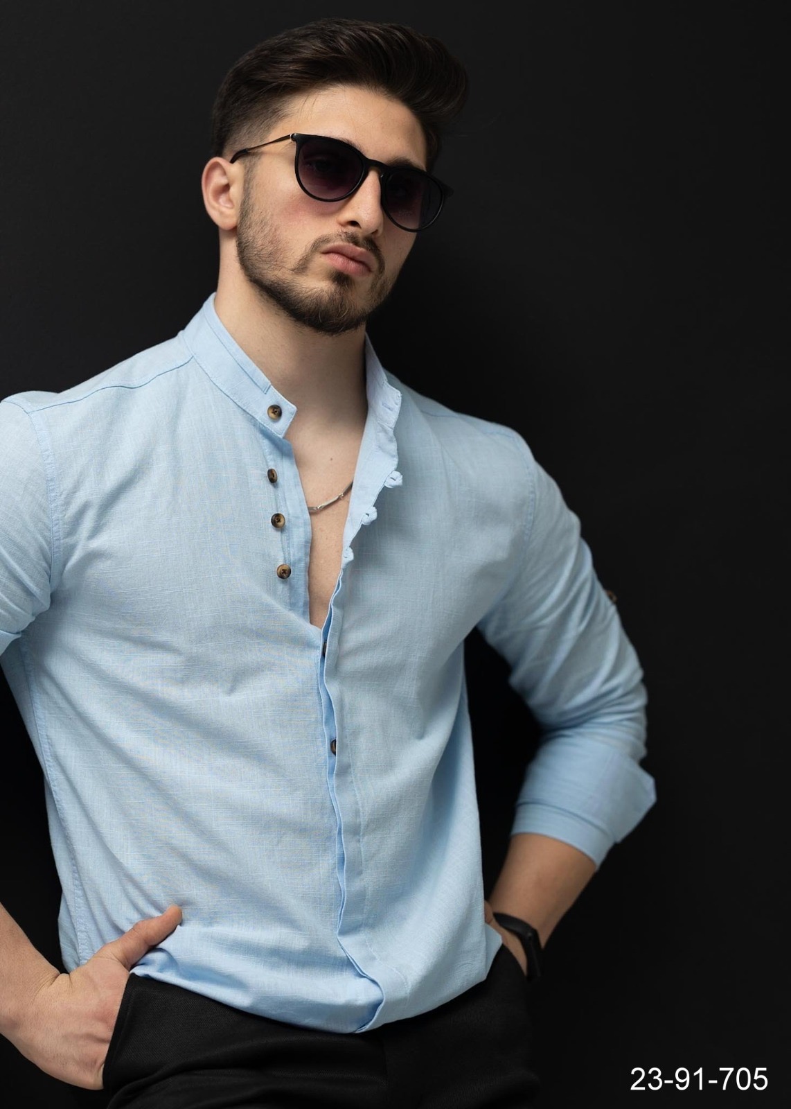 Koszula męska na długi rękaw ( turecka produkt) Roz S-2XL , 1 kolor Paczka 6 szt 