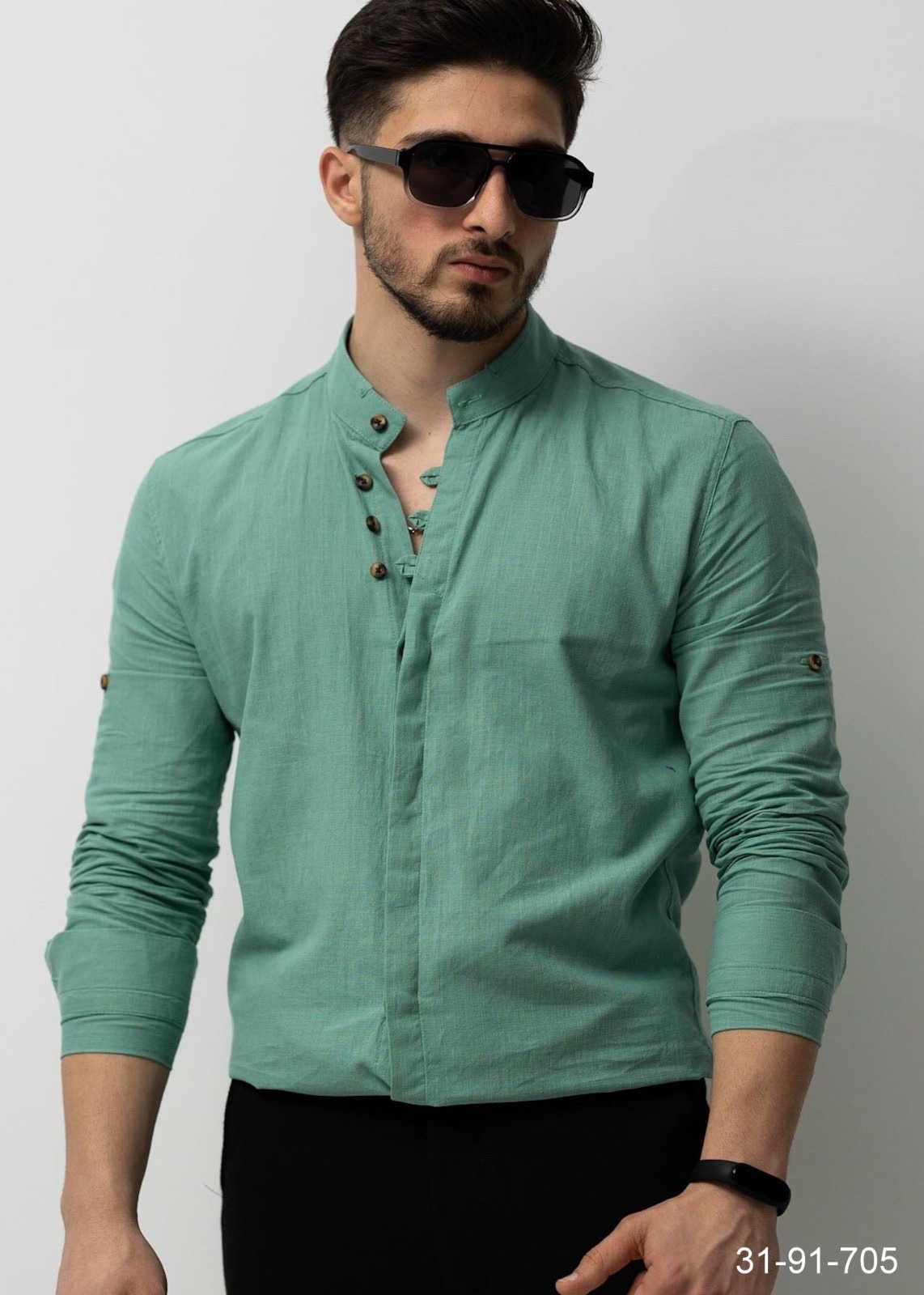 Koszula męska na długi rękaw ( turecka produkt) Roz S-2XL , 1 kolor Paczka 6 szt 