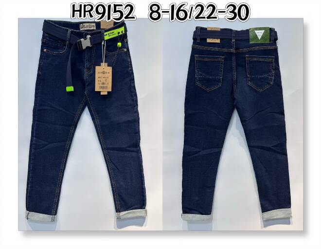 Spodnie jeansowe chłopięce Roz 8-16/22-30, Paczka 12 szt, Mix kolor