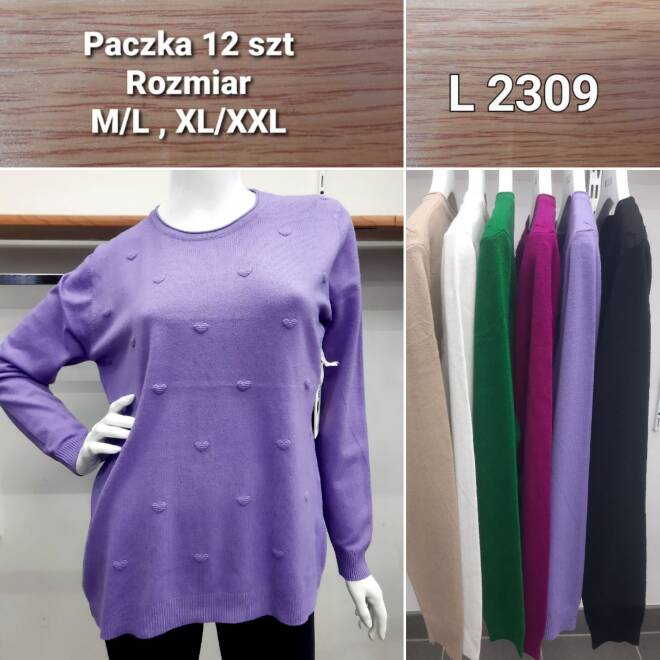 Swetry damskie Roz M/L-XL/XXL, Mix kolor Paczka 12 szt
