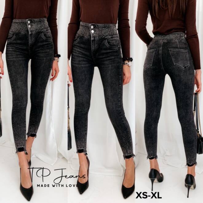 Jeansy damskie Roz XS-XL 1 Kolor Paczka 12 szt