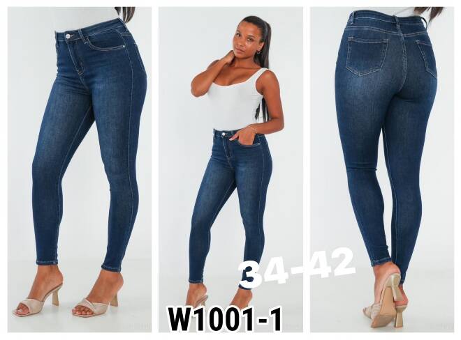 Jeansy damskie Roz 34-42 Mix kolor Paczka 10 szt