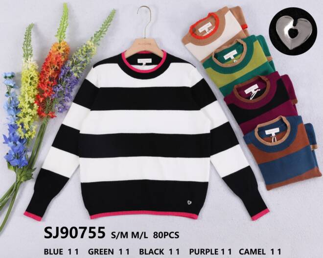 Swetry damska (Francja produkt) Roz S/M-M/L Mix kolor, Paszka 10 szt