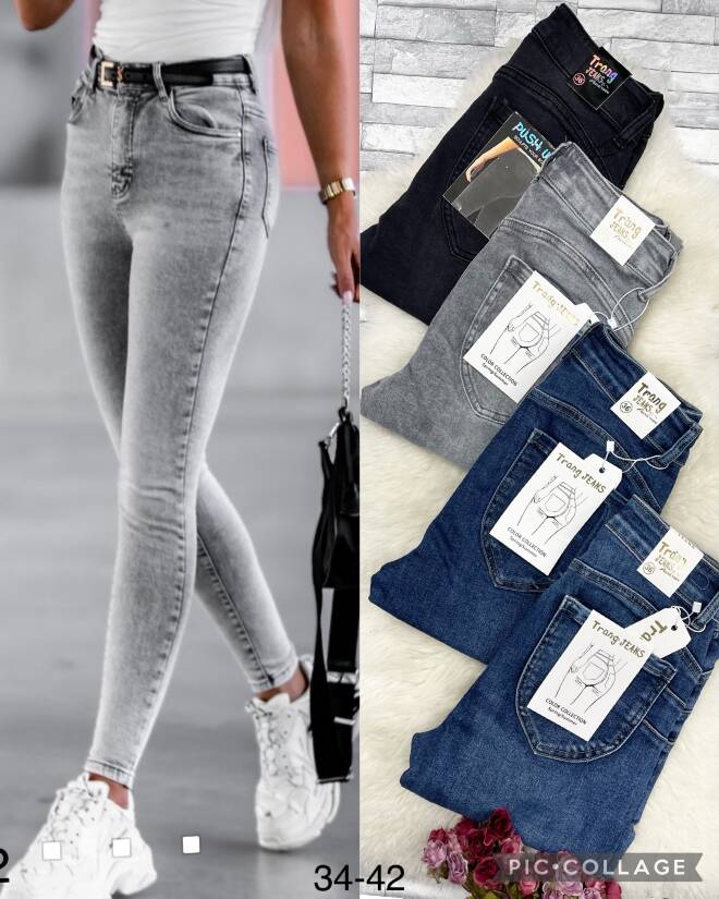 Jeansy damskie Roz 34-42, Mix Kolor Paczka 12 szt