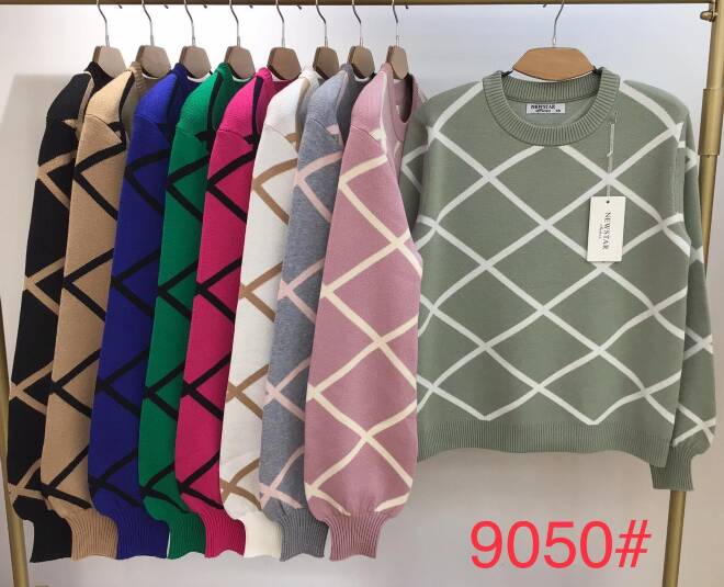 Swetry damskie Roz S/M-L/XL, Mix kolor Paczka 12 szt