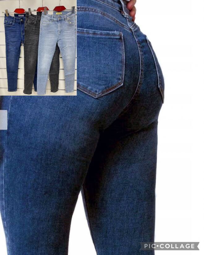 Jeansy damskie Roz XS-XL, 1 Kolor Paczka 12 szt