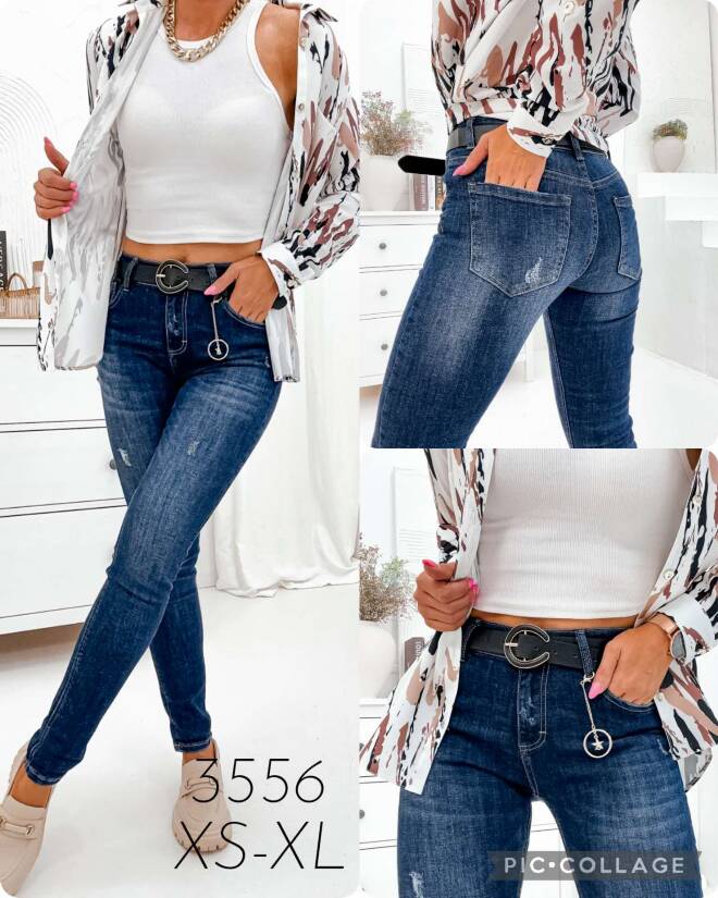 Jeansy damskie Roz XS-XL, 1 Kolor Paczka 12 szt
