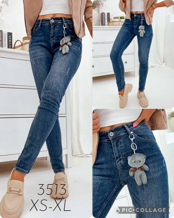 Jeansy damskie Roz XS-XL, 1 Kolor Paczka 12 szt