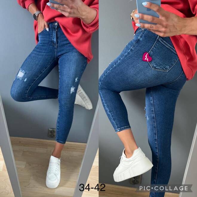 Jeansy damskie Roz 34-42, Mix Kolor Paczka 12 szt