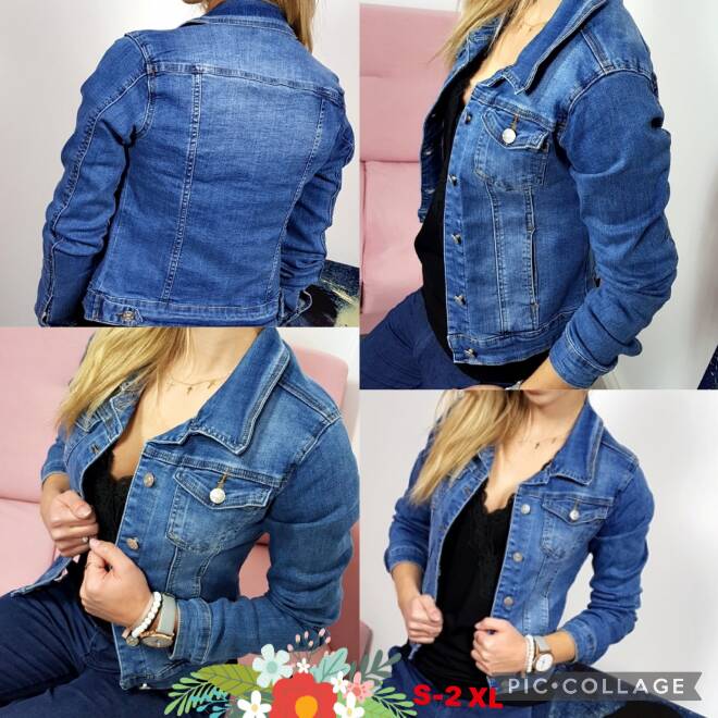 Kurtki damskie jeansy Roz S-2XL, 1 Kolor Paczka 12 szt