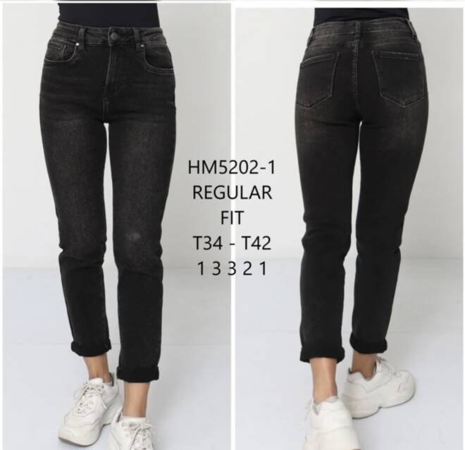 Jeansy damskie Roz  34-42, 1 kolor Paczka 10 szt