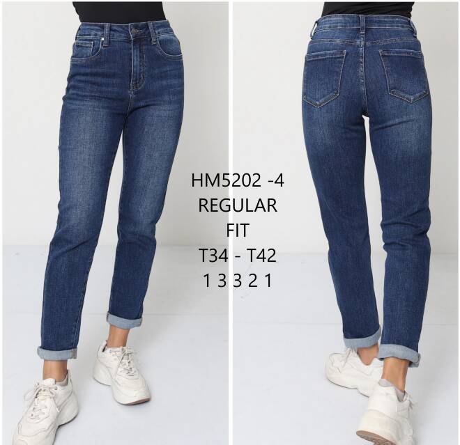 Jeansy damskie Roz  34-42, 1 kolor Paczka 10 szt
