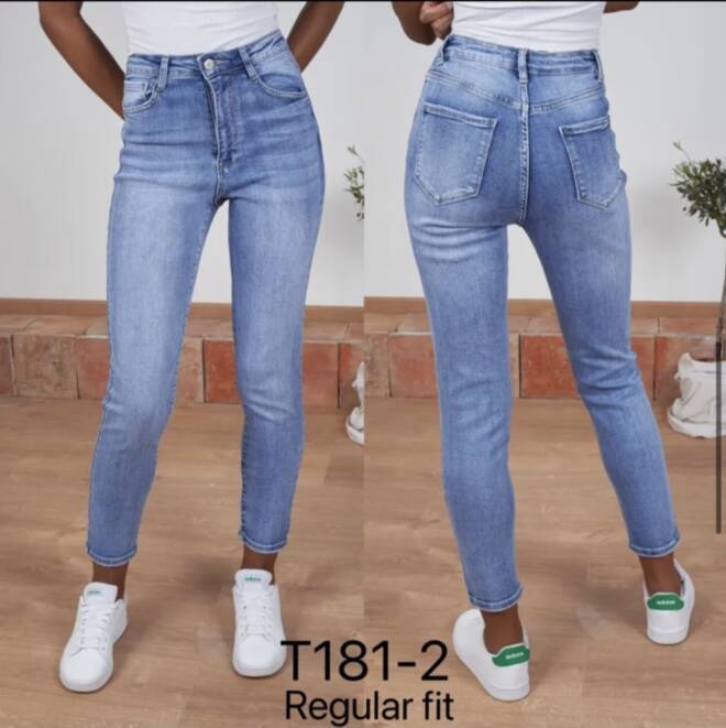 Jeansy damskie Roz  34-42, 1 kolor Paczka 10 szt