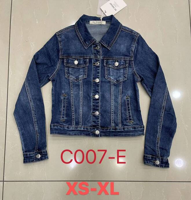 Kurtki damskie jeansy Roz XS-XL, 1 Kolor Paczka 12 szt