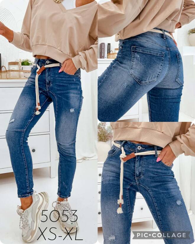 Jeansy damskie Roz XS-XL, 1 Kolor Paczka 12 szt