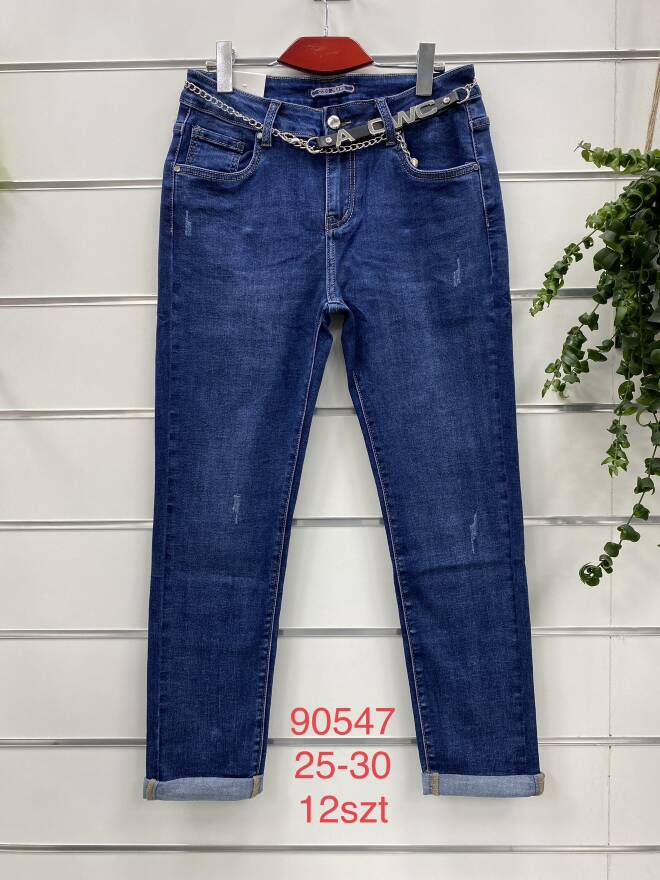 Jeansy damska Roz 25-30, 1 kolor Paczka 12 szt