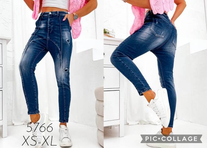 Jeansy damskie Roz XS-XL, 1 Kolor Paczka 12 szt