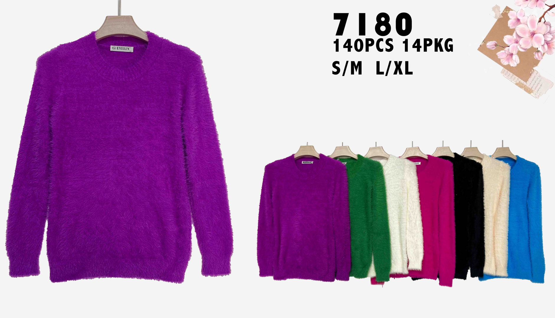 Swetry damska  Roz S/M.L/XL, Mix Kolor Paczka 10 szt