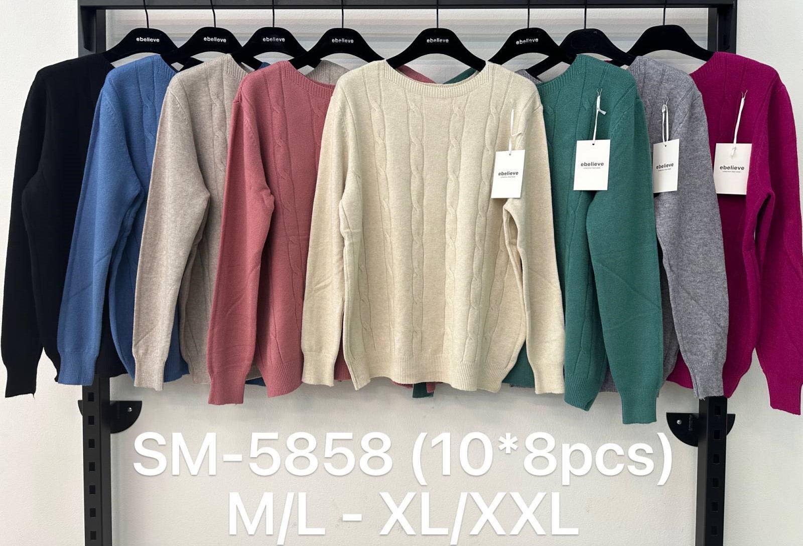 Swetry damskie Roz M/L-XL/XXL. Mix kolor Paczka 8szt
